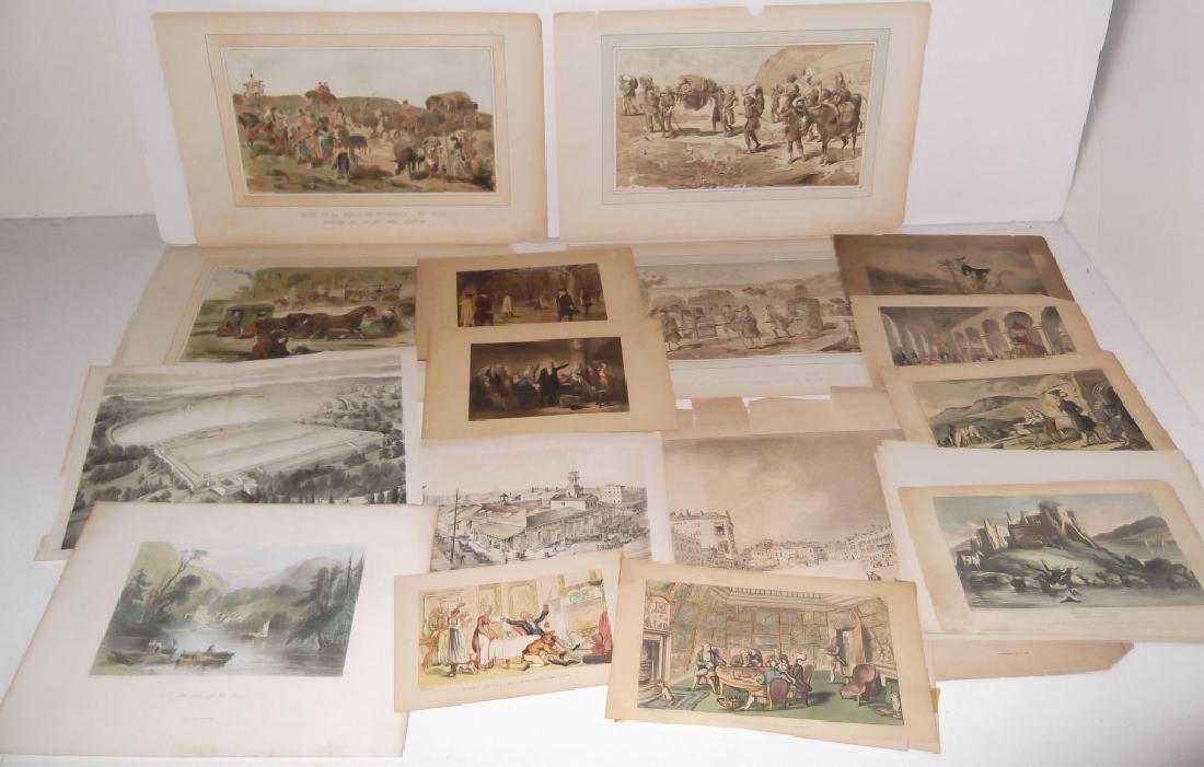 20 19th/20th century. colored engravings/etchings (1 of 16)