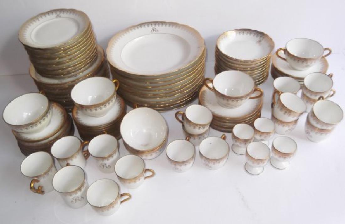 JPL LIMOGES FRANCE white & gold dishes (1 of 10)