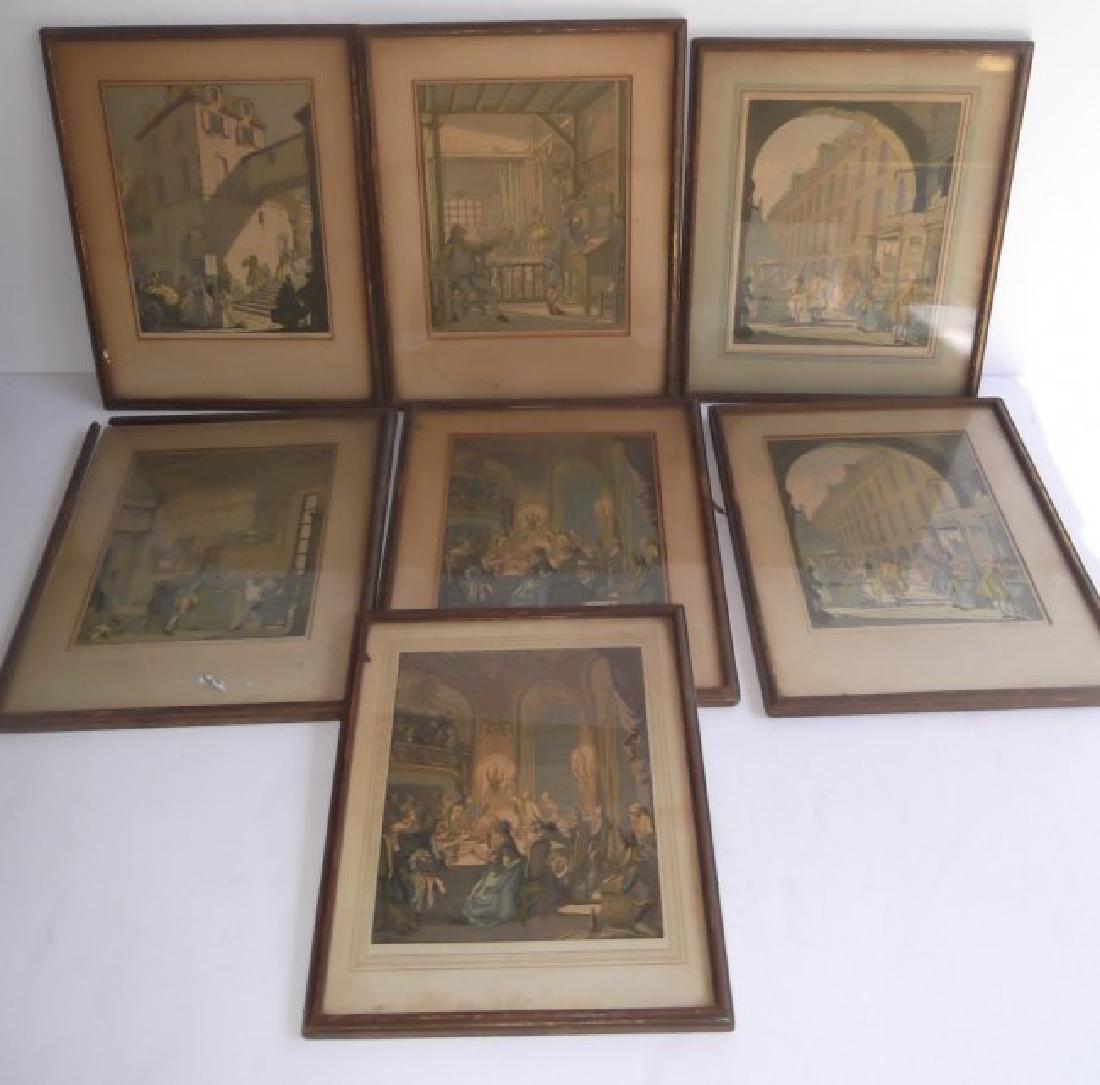 7 vintage mezzotints (1 of 9)