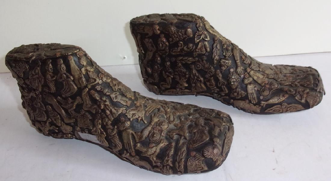 2 Brazilian festival brass decorated shoes (1 of 10)