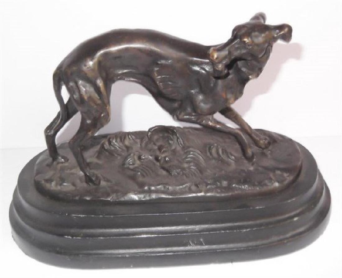 Bronze greyhound statue (1 of 5)