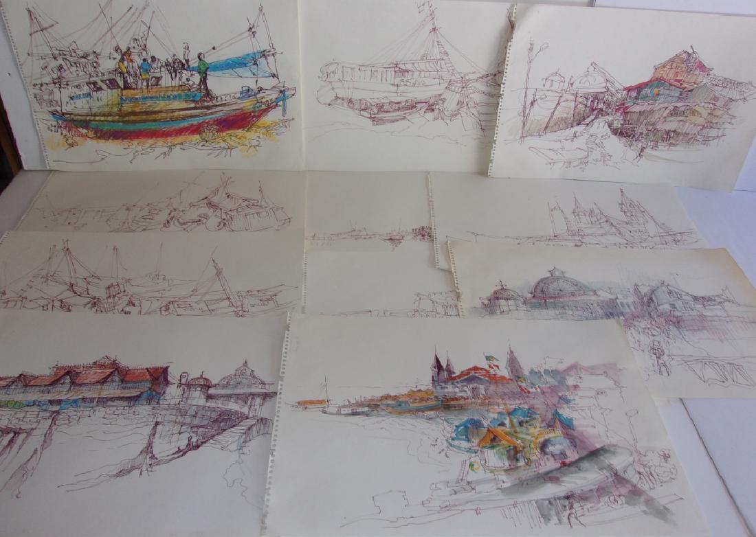 11 original pen & ink/ mixed media drawings (1 of 7)