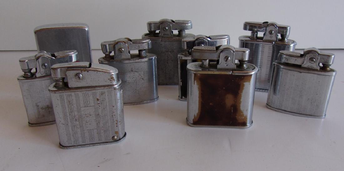 Collection of 9 vintage lighters: Collection of 9 vintage lighters including Ronson; Zippo; Auer.