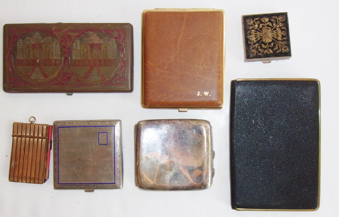 7 vintage cigarette cases compact note pad (1 of 2)
