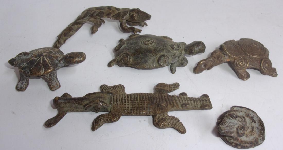 6 vintage Benin or Baule Ivory Coast animal figure (1 of 2)
