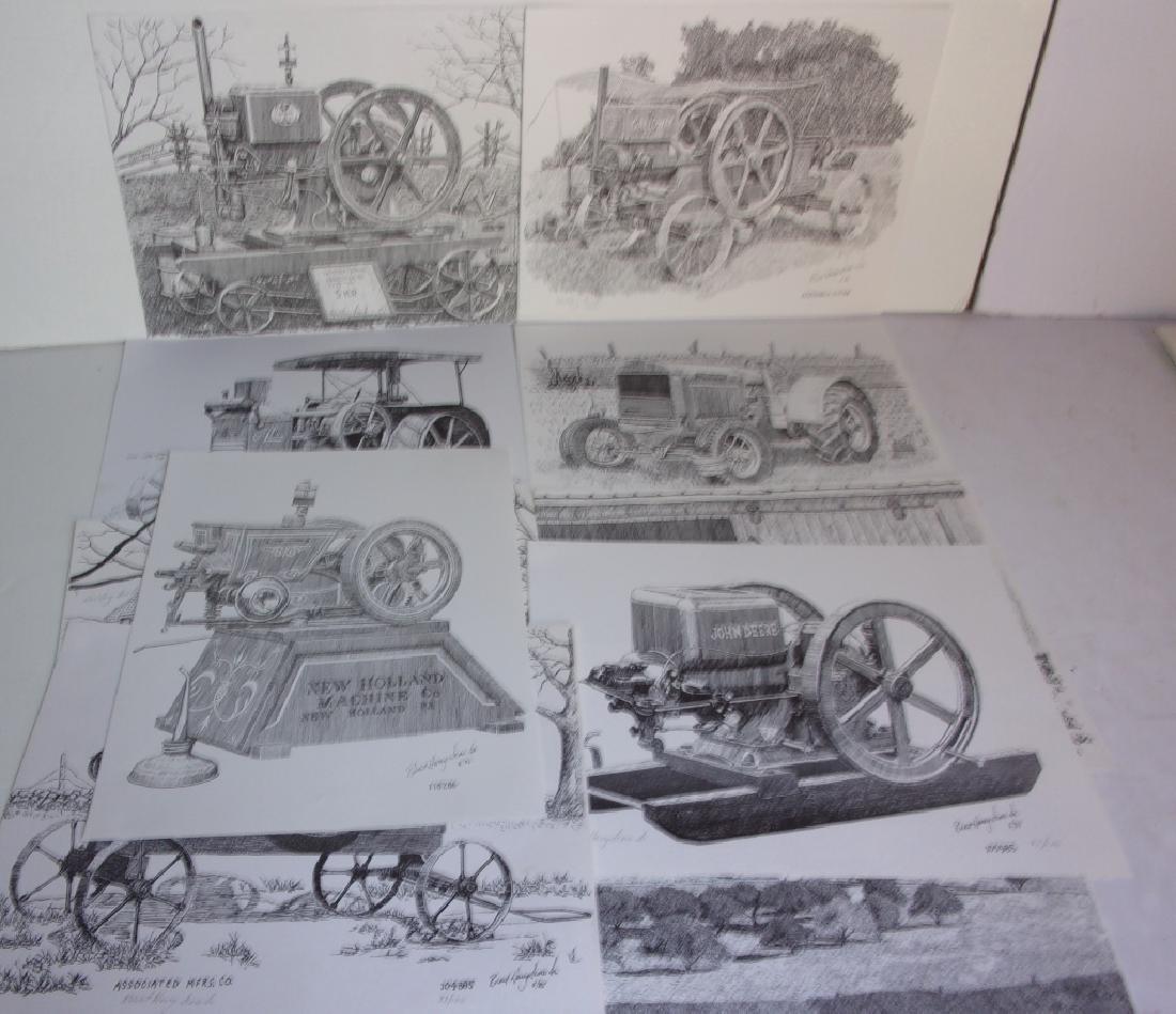 10 farming equipment lithographs signed (1 of 5)