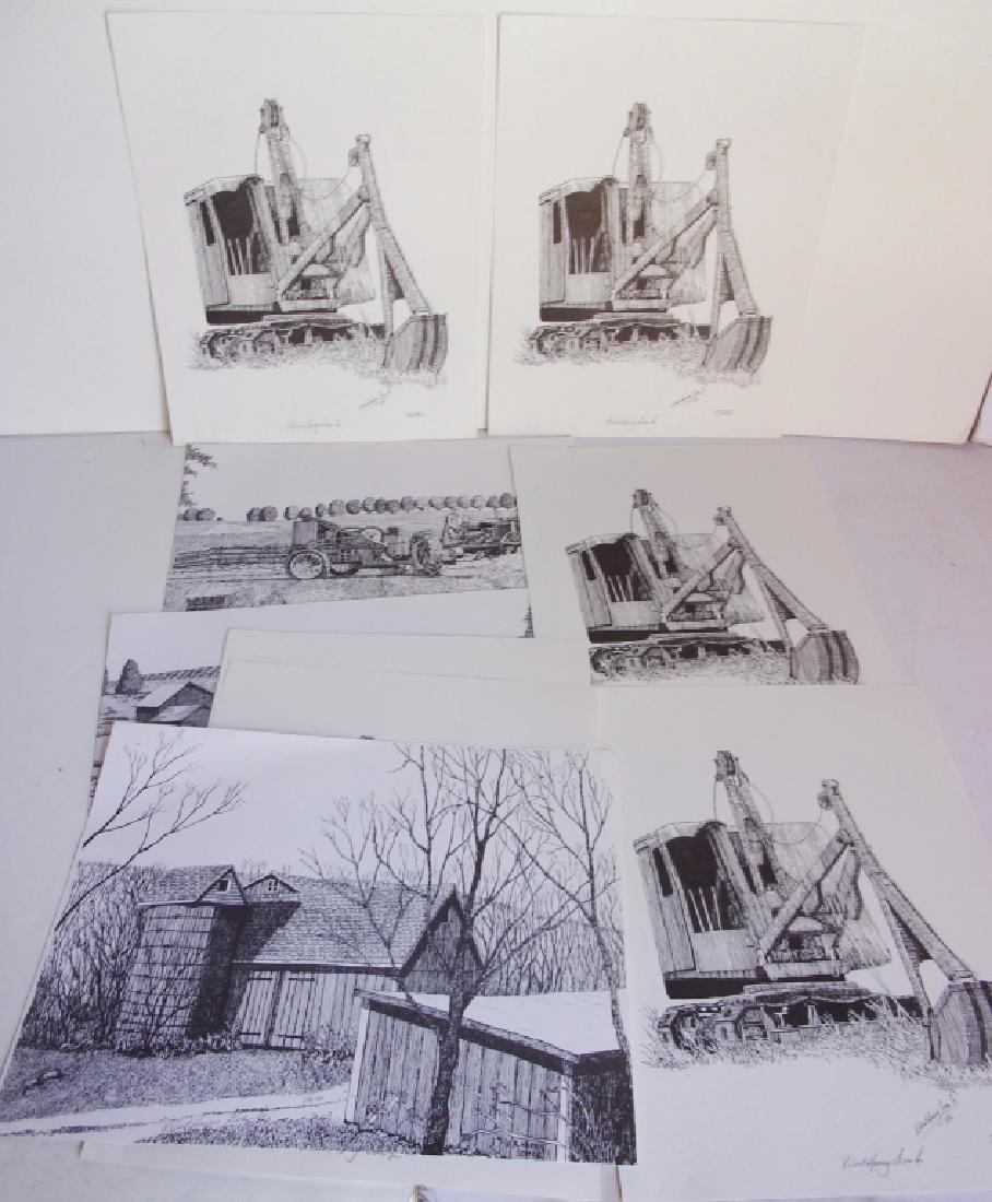 10 farming equipment lithographs signed (1 of 6)