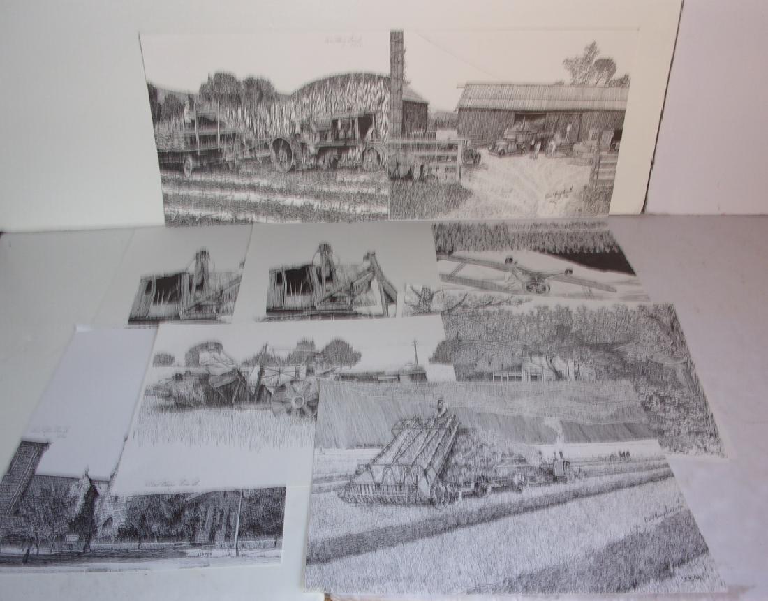 10 farming equipment lithographs signed (1 of 6)