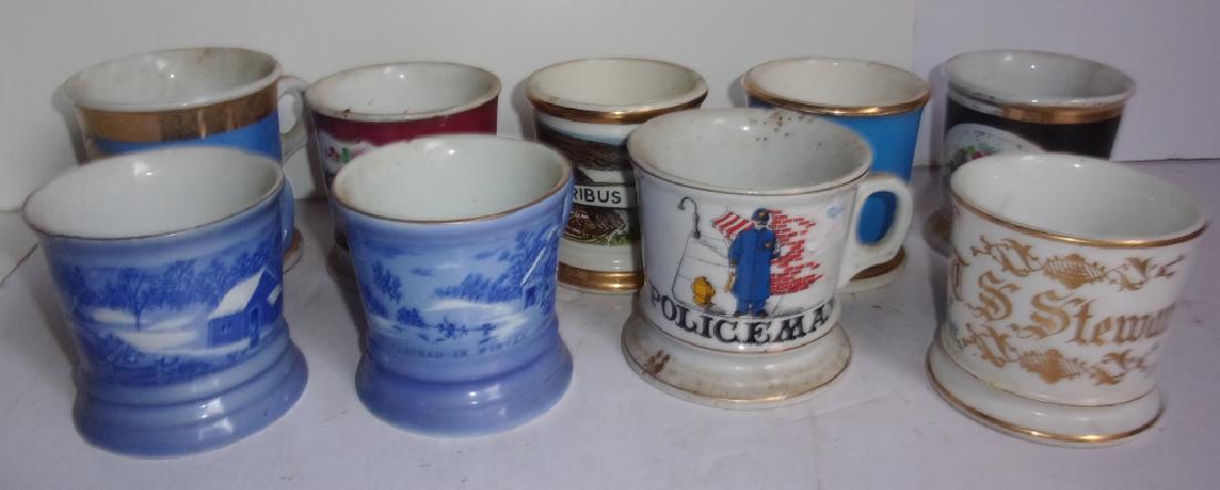9 antique and vintage shaving mugs (1 of 7)