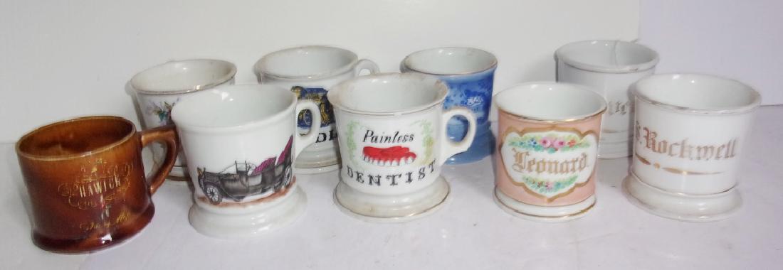 9 antique and vintage shaving mugs (1 of 9)