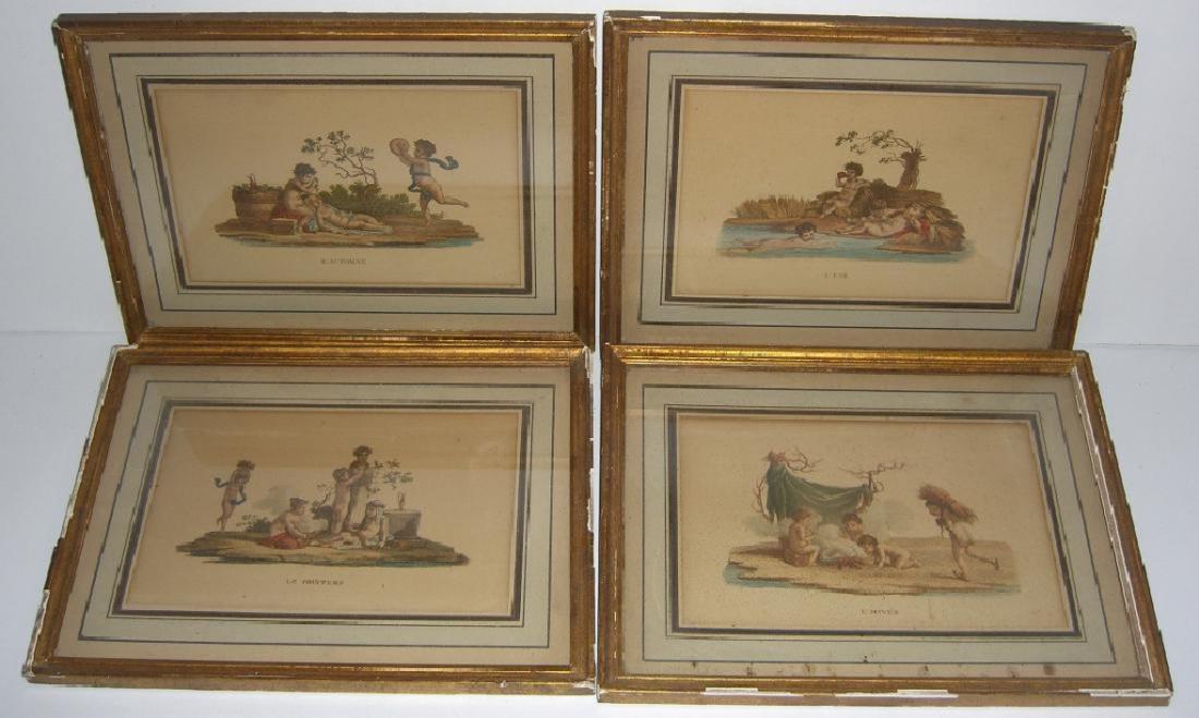 4 19th century colored etchings/engravings (1 of 5)