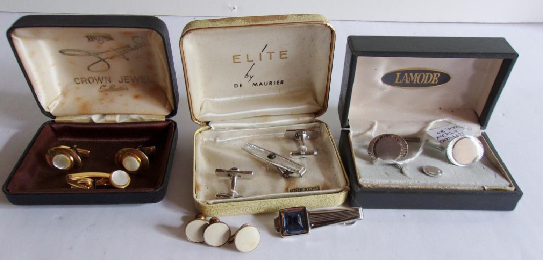 Men's cuff links & tie clips lot (1 of 4)