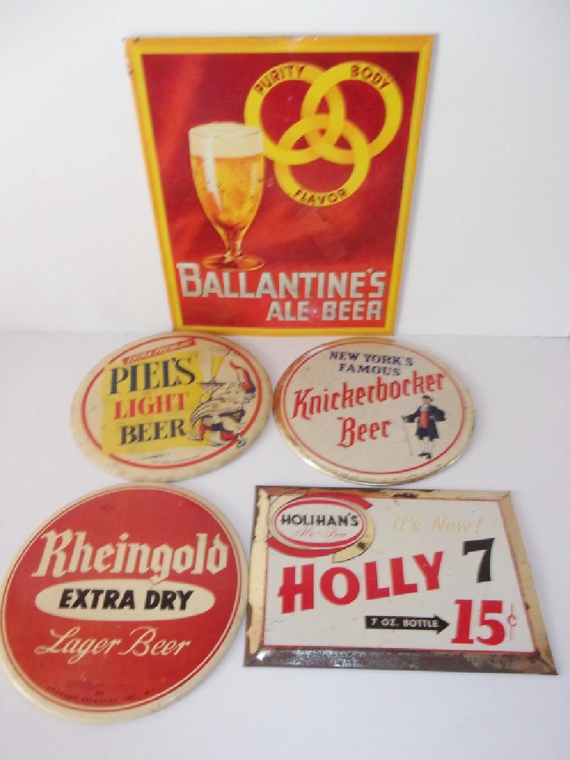 5 vintage beer advertising  signs (1 of 4)