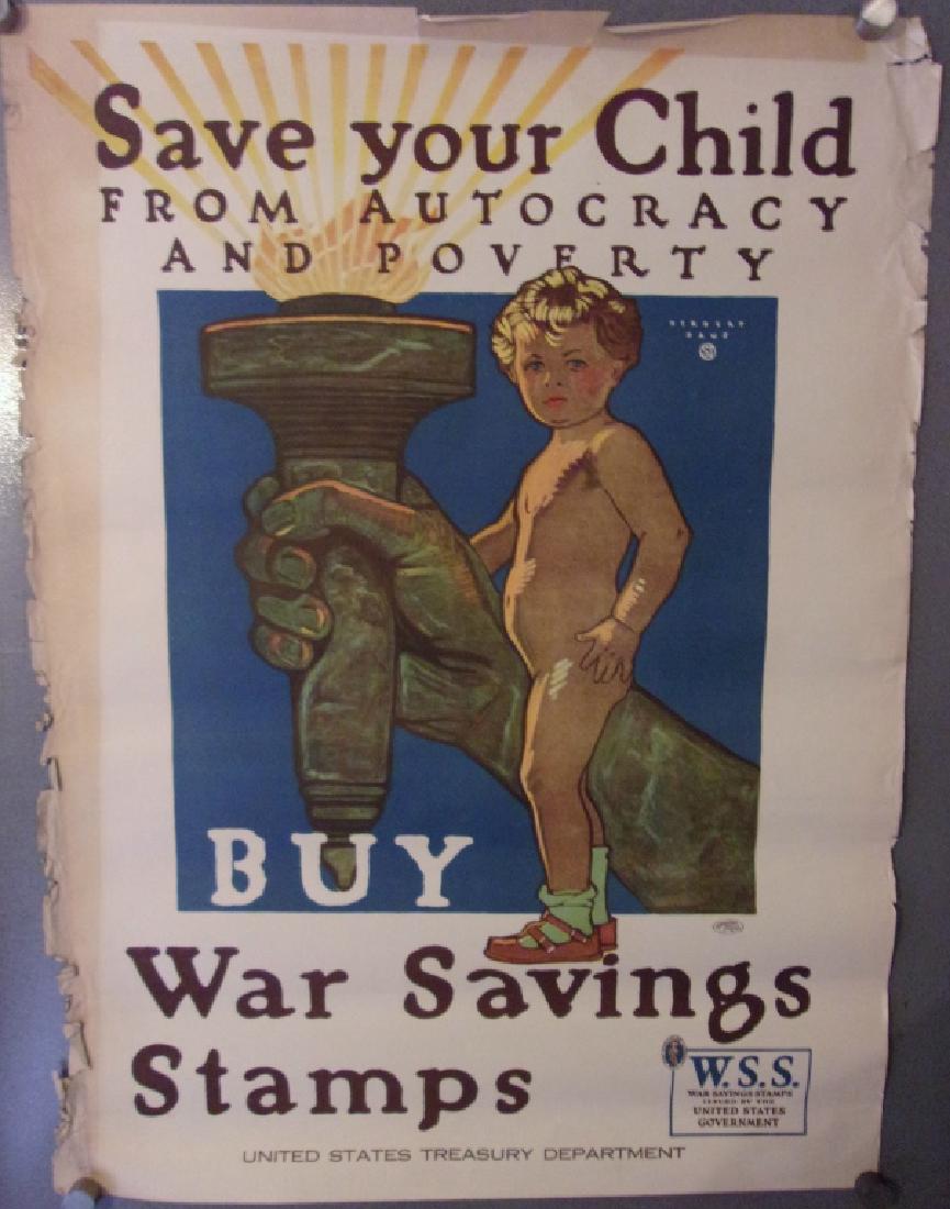 WWI war saving stamp poster (1 of 6)