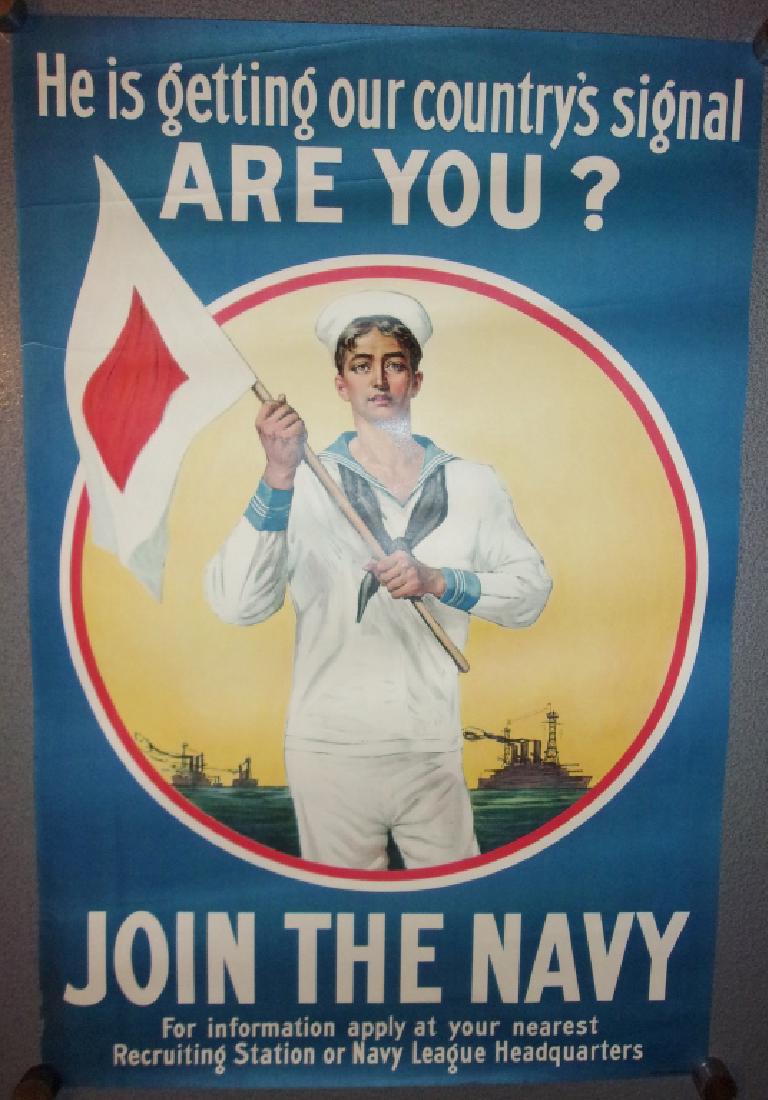 WWI Navy recruiting poster (1 of 4)