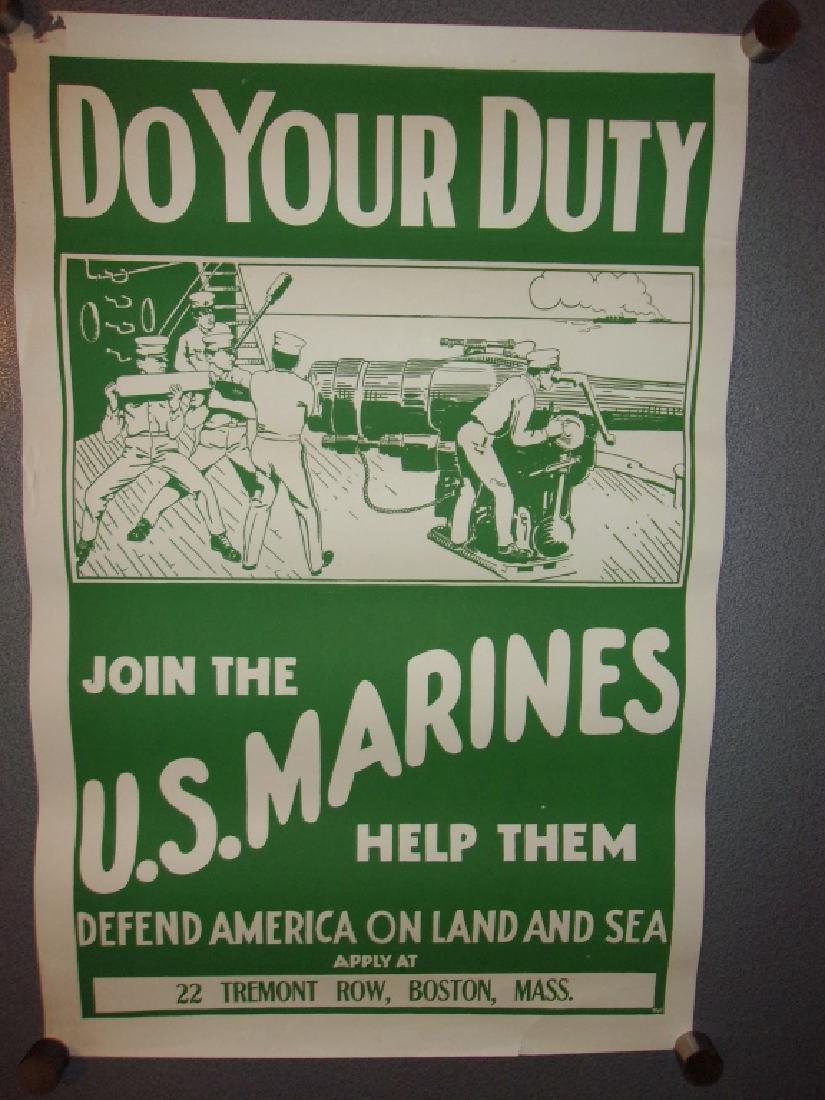 WWI US Marines recruiting poster (1 of 5)
