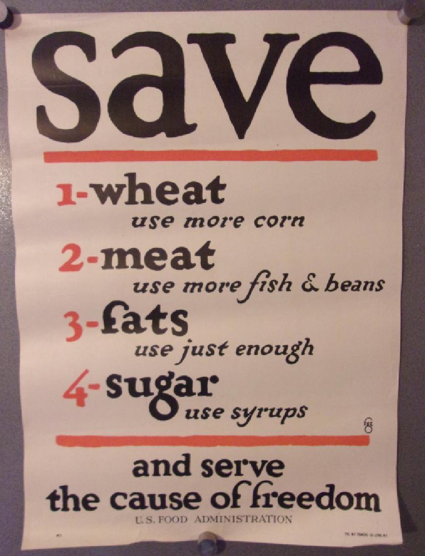 WWI "Save and serve the cause of freedom" poster (1 of 4)