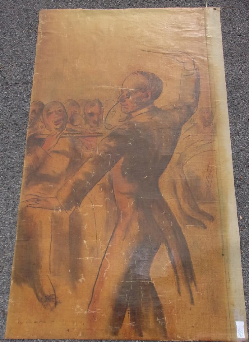 Large oil on canvas signed GUY PENE DU BOIS (1 of 6)