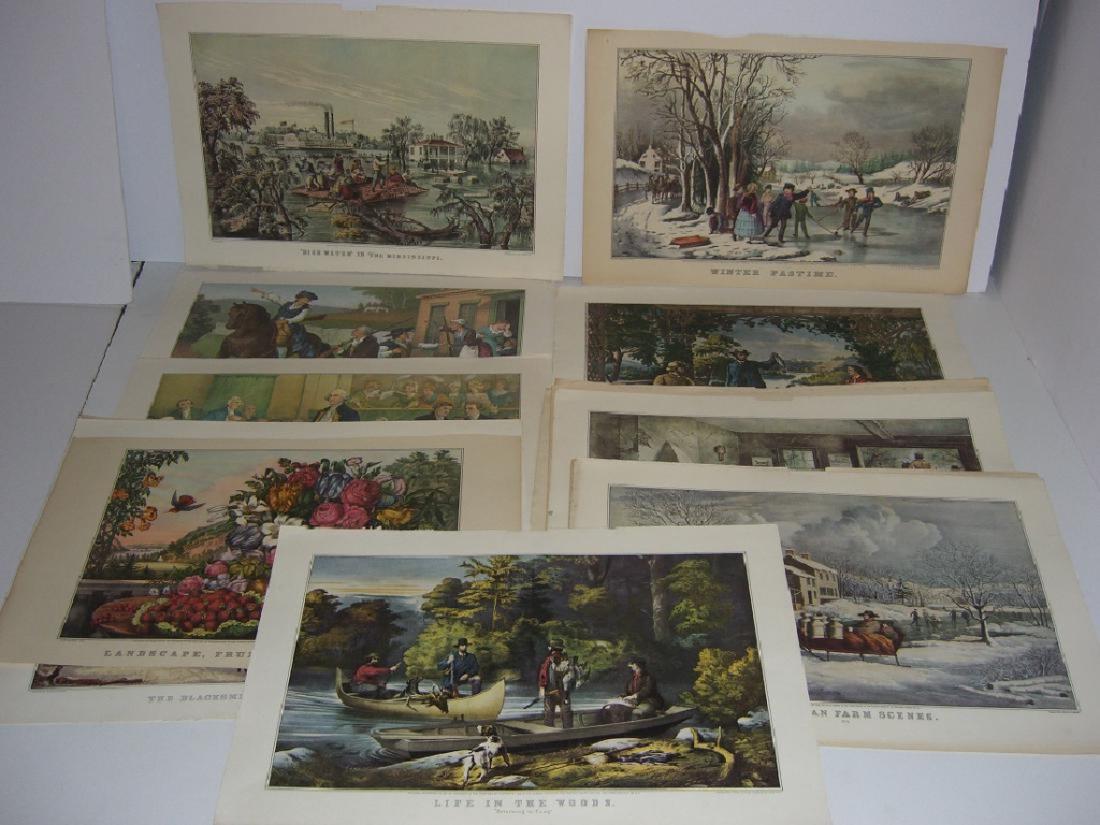 23 Currier & Ives calendar top prints (1 of 10)