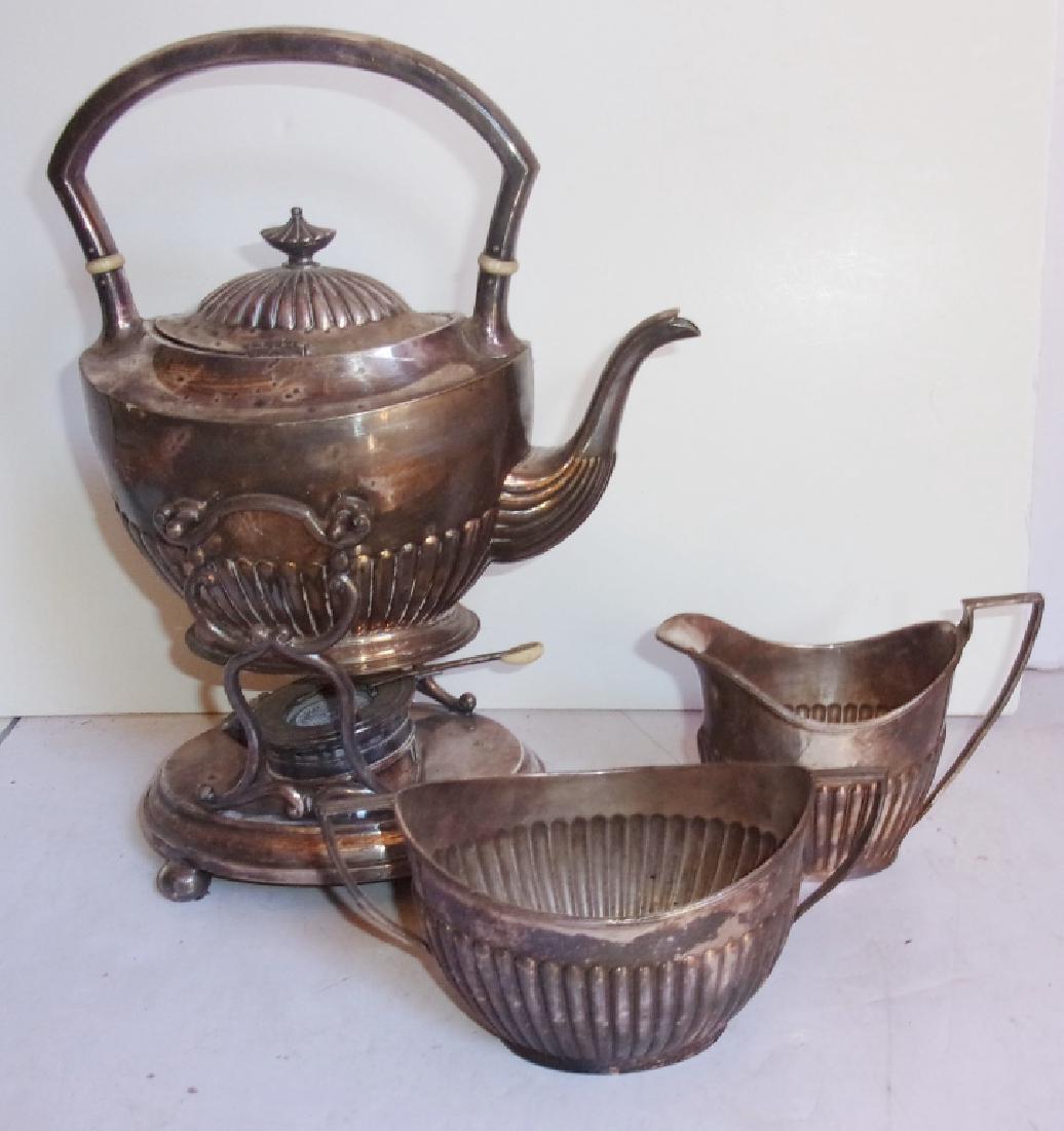 vintage silver plate teapot, sugar, creamer (1 of 3)