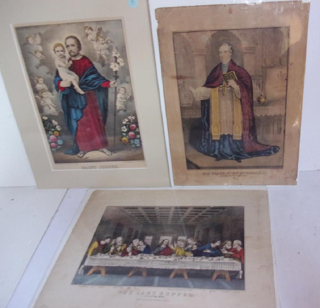 3 hand colored etchings/engravings (1 of 6)