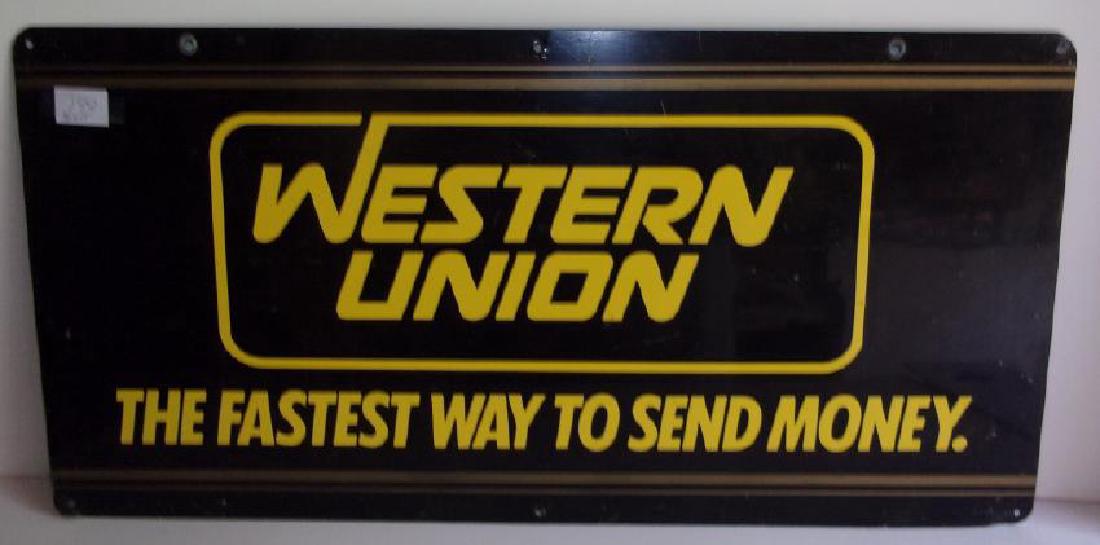 Western Union metal advertising sign (1 of 3)