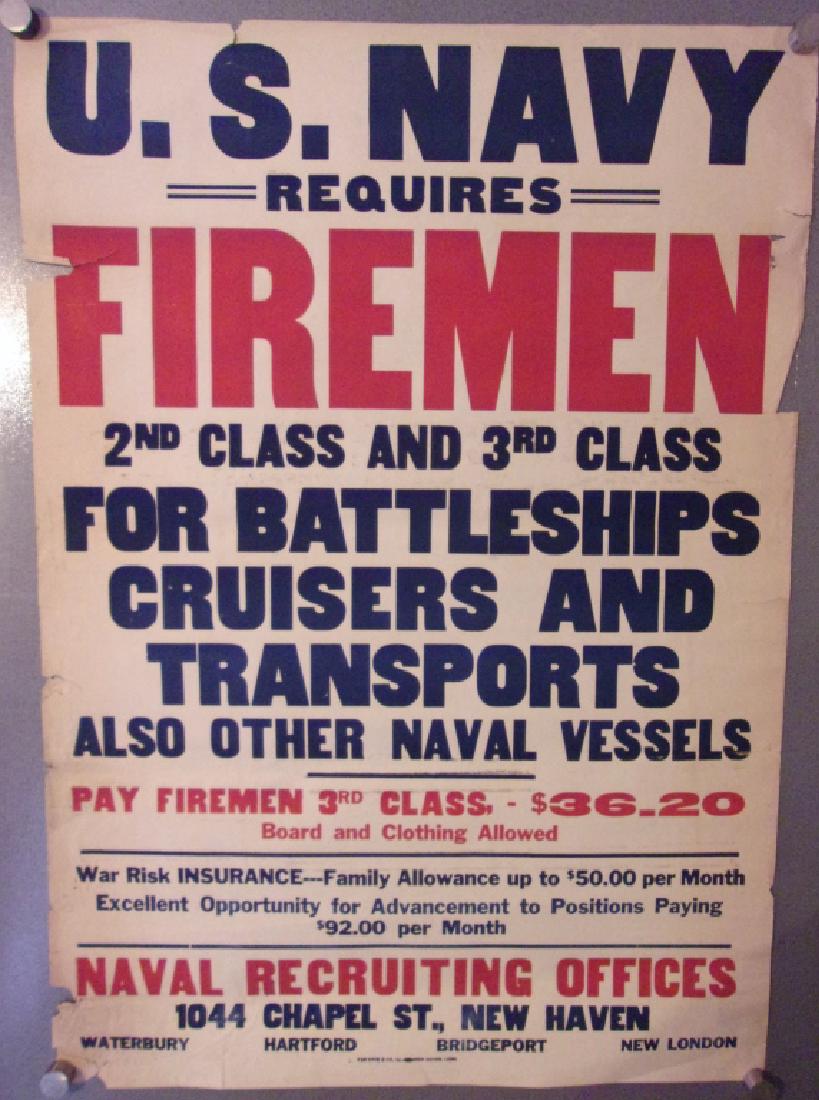 WWI naval recruiting offices poster (1 of 5)