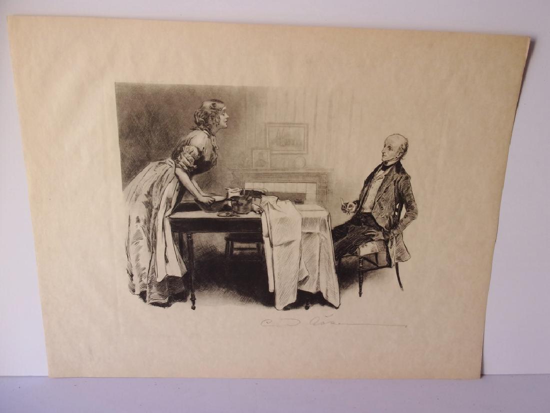 1897 pencil signed lithograph by Charles D. Gibson (1 of 1)