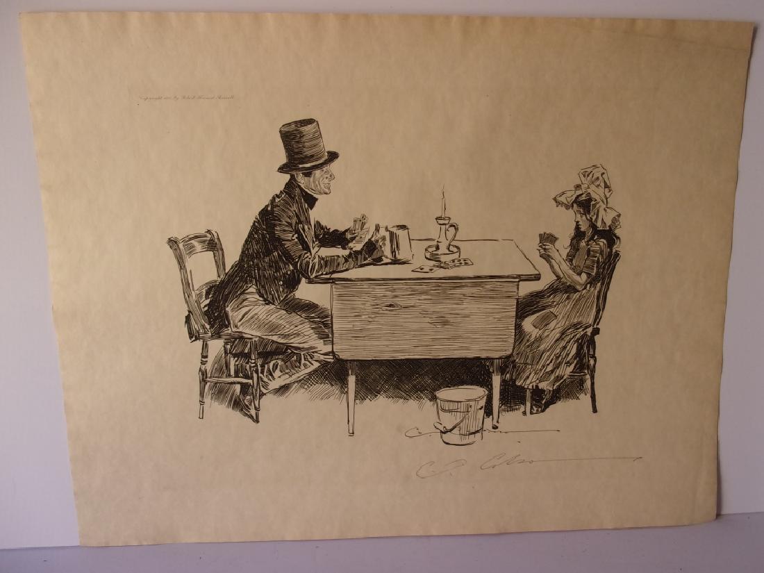 1897 pencil signed lithograph by Charles D. Gibson (1 of 4)
