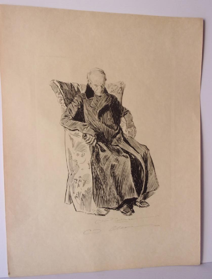 1897 pencil signed lithograph by Charles D. Gibson (1 of 2)