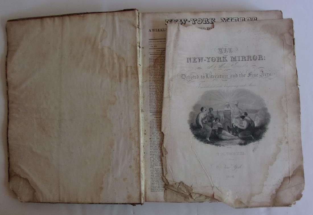 1834 The New York mirror newspapers bound in book (1 of 8)
