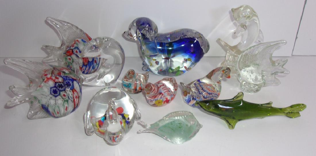 12 art glass animal statues/paperweights (1 of 3)