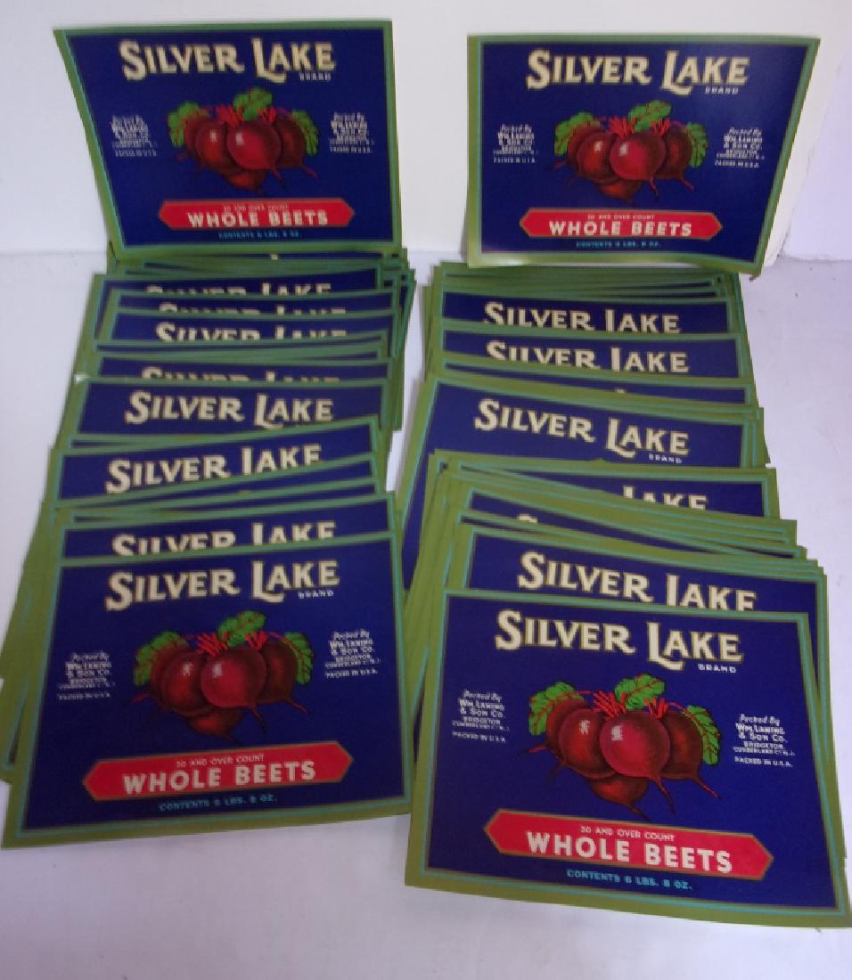 100 original Silverlake Holt beats create labels: 100 original Silverlake Holt beats wood create labels. Minor bends to corner.