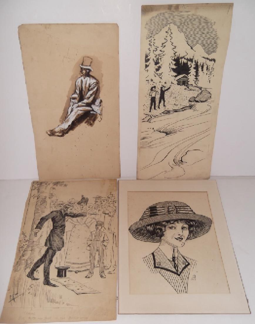 4 original illustration drawings (1 of 7)