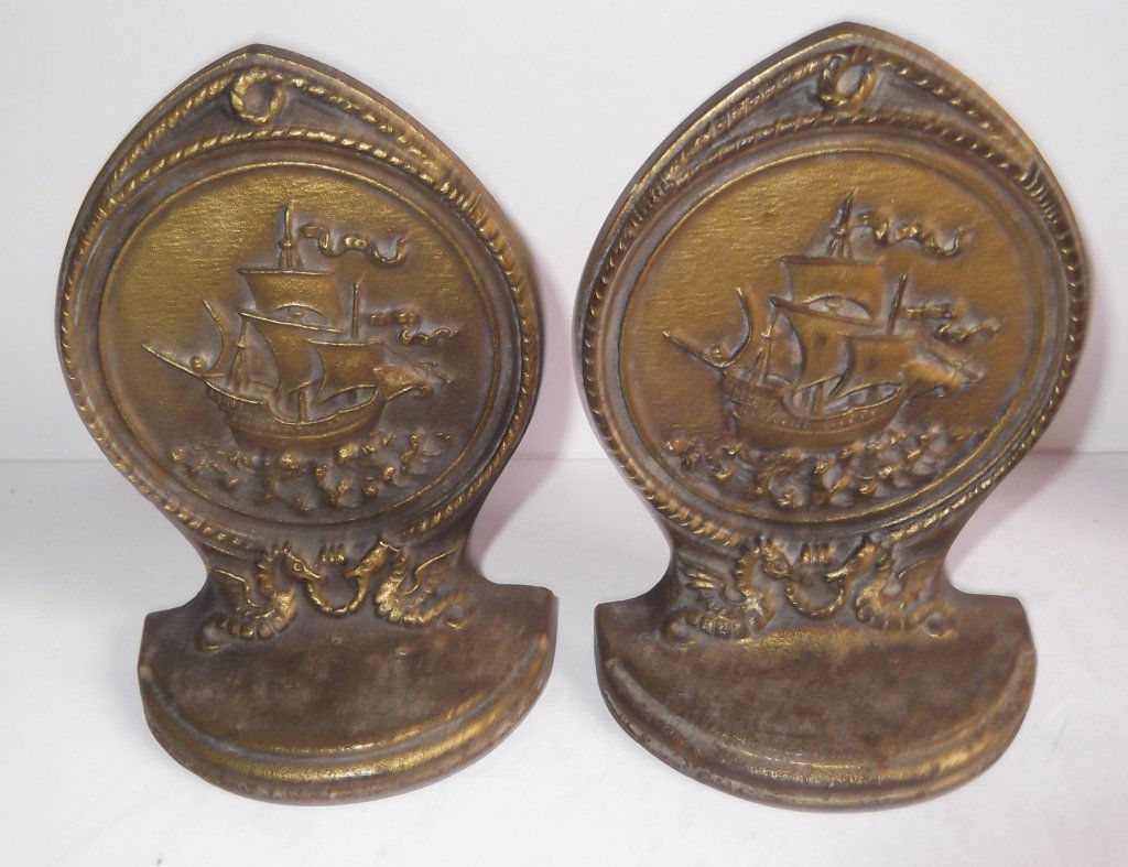 Bradley & Hubbard sailboat Nautical  bookends (1 of 5)