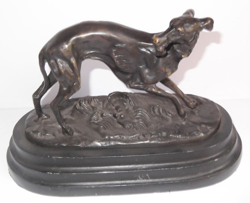 Bronze greyhound statue (1 of 6)
