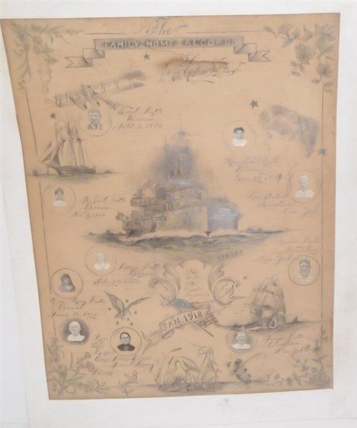 Original 1918 drawing of family tree (1 of 7)