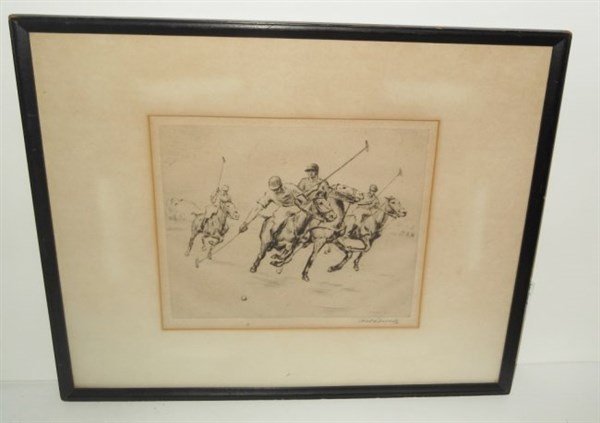 Etching signed Nat Lowell (1 of 3)