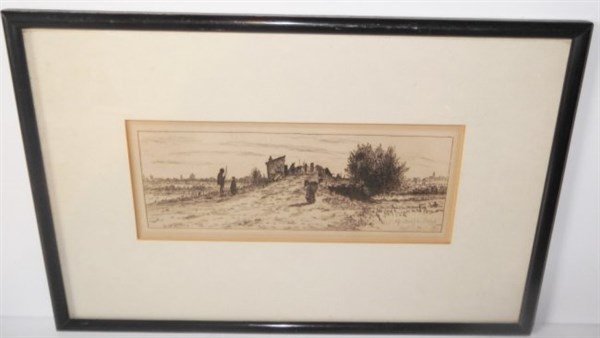 Engraving signed Otto Bacher (1 of 4)