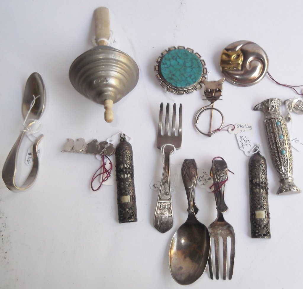 11 pieces assorted sterling lot (1 of 10)