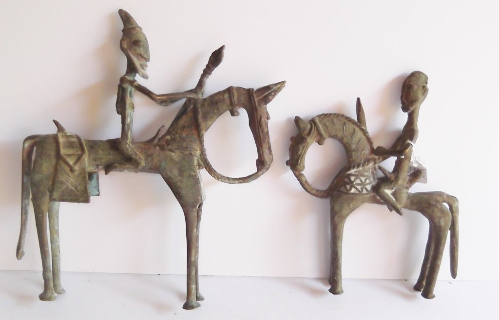 2 bronze Baule & Dogon riders (1 of 6)