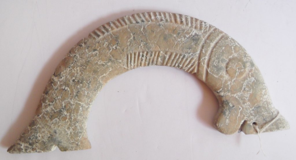 Antique Carved hard stone Ceremonial fish (1 of 3)