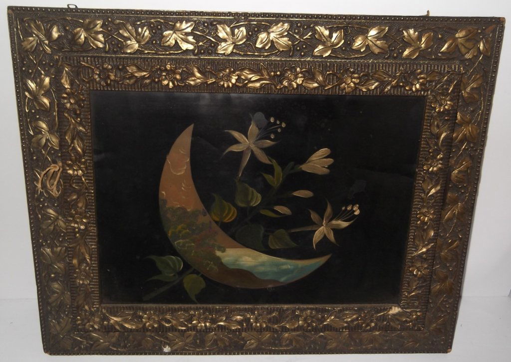 Ornate metal wall hanging magazine holder (1 of 7)