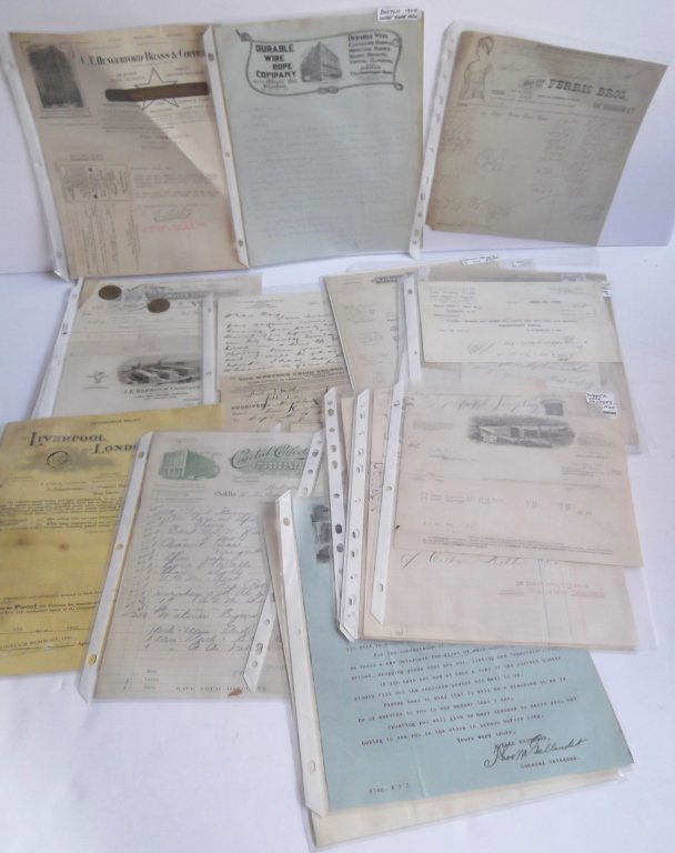 antique & vintage letter heads: 26 pieces of antique & vintage letter heads years include 1923, 1894, 1904, 1920, 1892.