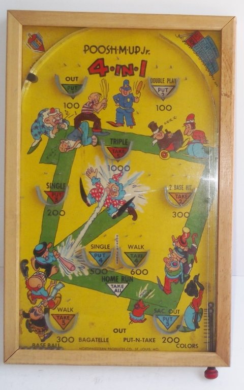 Vintage Poosh-M-Up baseball bagatelle game (1 of 6)
