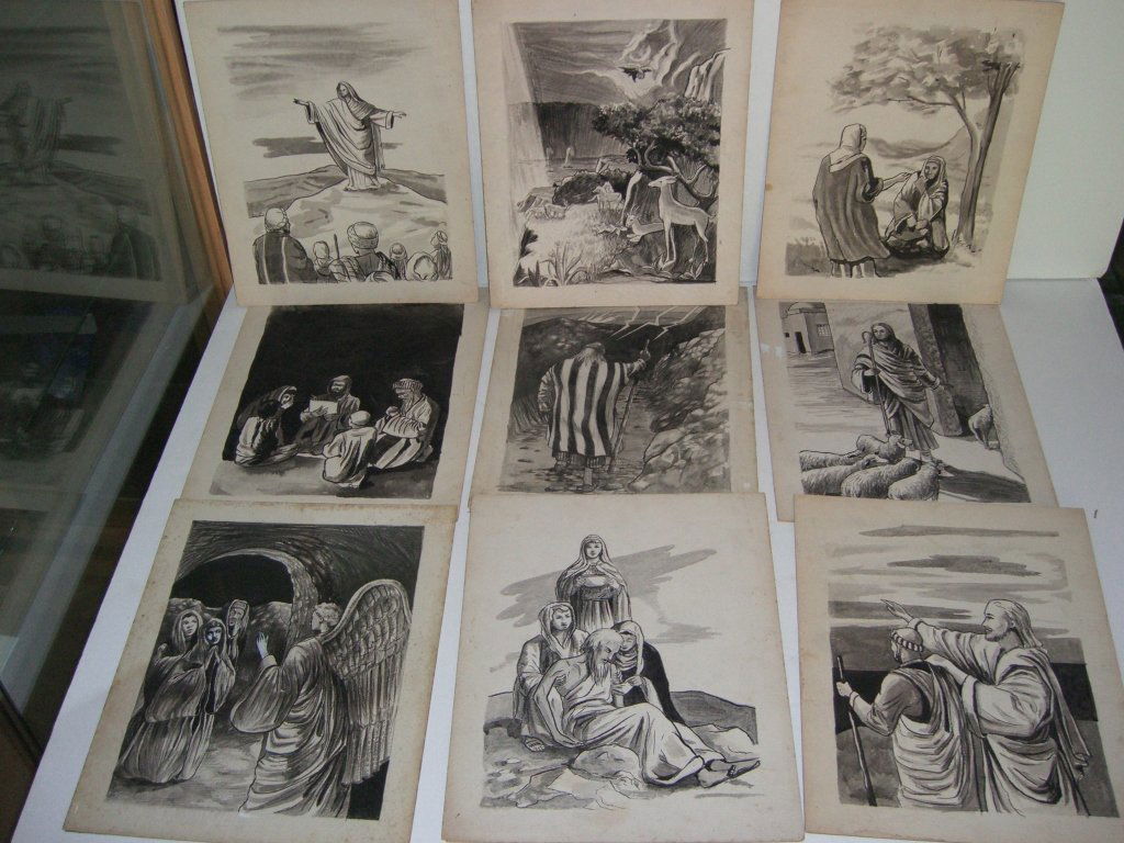 11 original Religious scene drawings (1 of 8)
