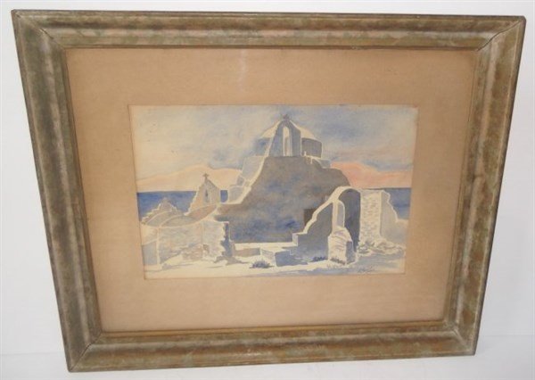 Watercolor signed K. Quinn (1 of 4)