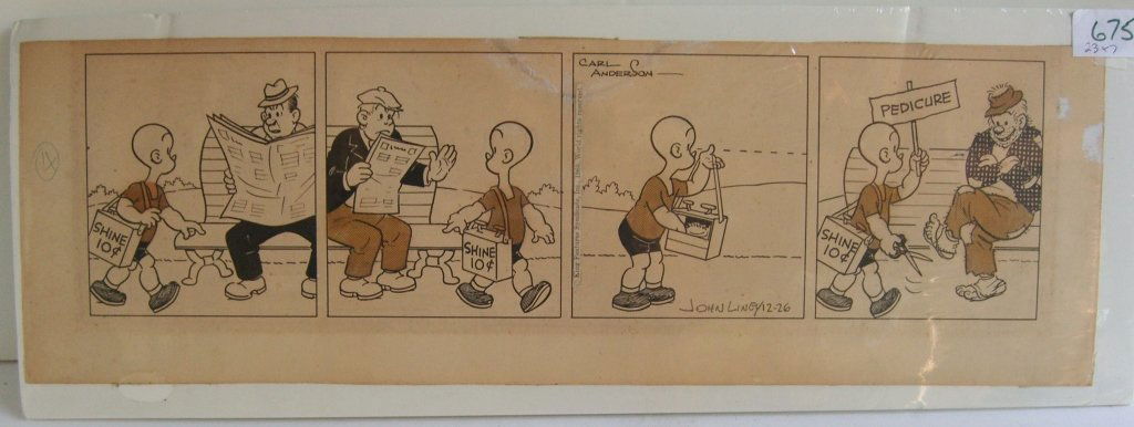 Carl Anderson comic strip drawing (1 of 5)