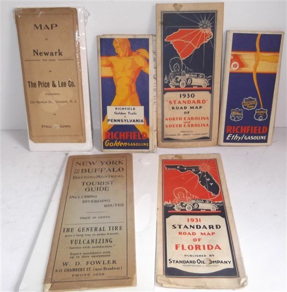 6 assorted folding maps (1 of 7)