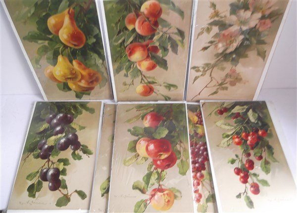8 fruit chromolithographs (1 of 4)